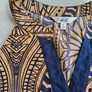 Norah Women's Sleeveless Halter Top Geometric Print Blouse